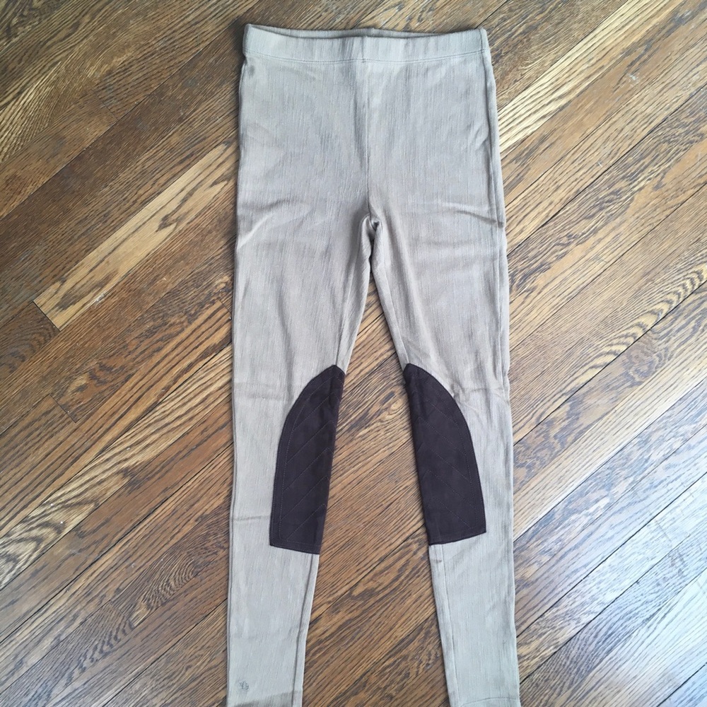 Ralph Lauren riding leggings equestrian tan brown faux suede size A (xs) RLL